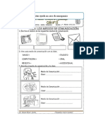 Actividad de Español, Sociales y Ciencias