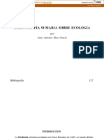 Bibliografia Sumaria Sobre Ecologia: Por Juan Antonio Sáez García