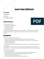 Acute Confusional State (Delirium) - MSF Medical Guidelines
