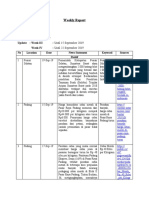 Weekly Report Per 2 Minggu 9 Sep-22 September