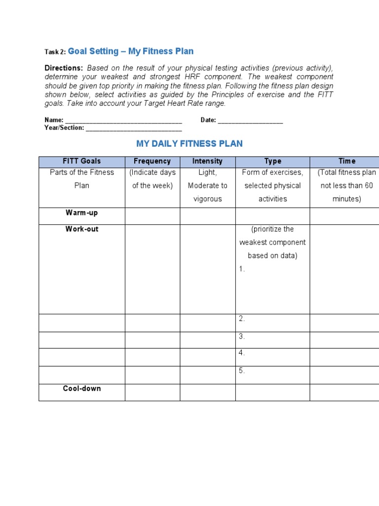 Fitness Plan | PDF