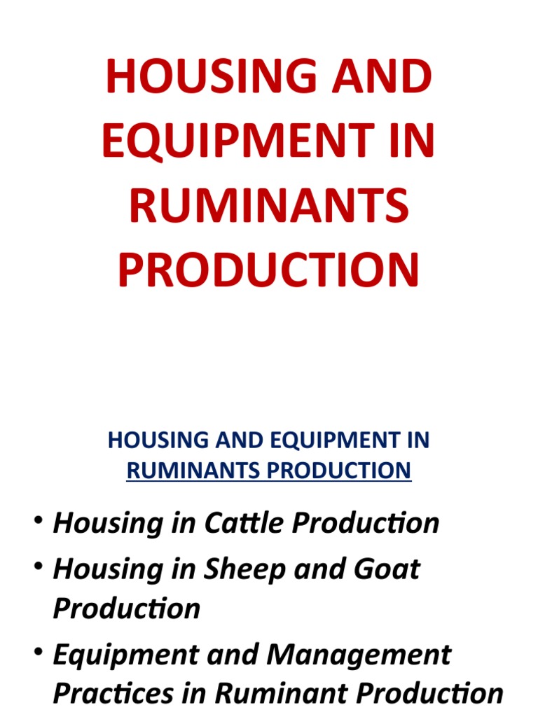 Ruminant Housing and Equipment Guide | PDF | Home & Garden