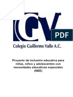 Proyecto de Inclusión Educativa Con NEE