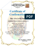 Certificate of Confirmation 2022