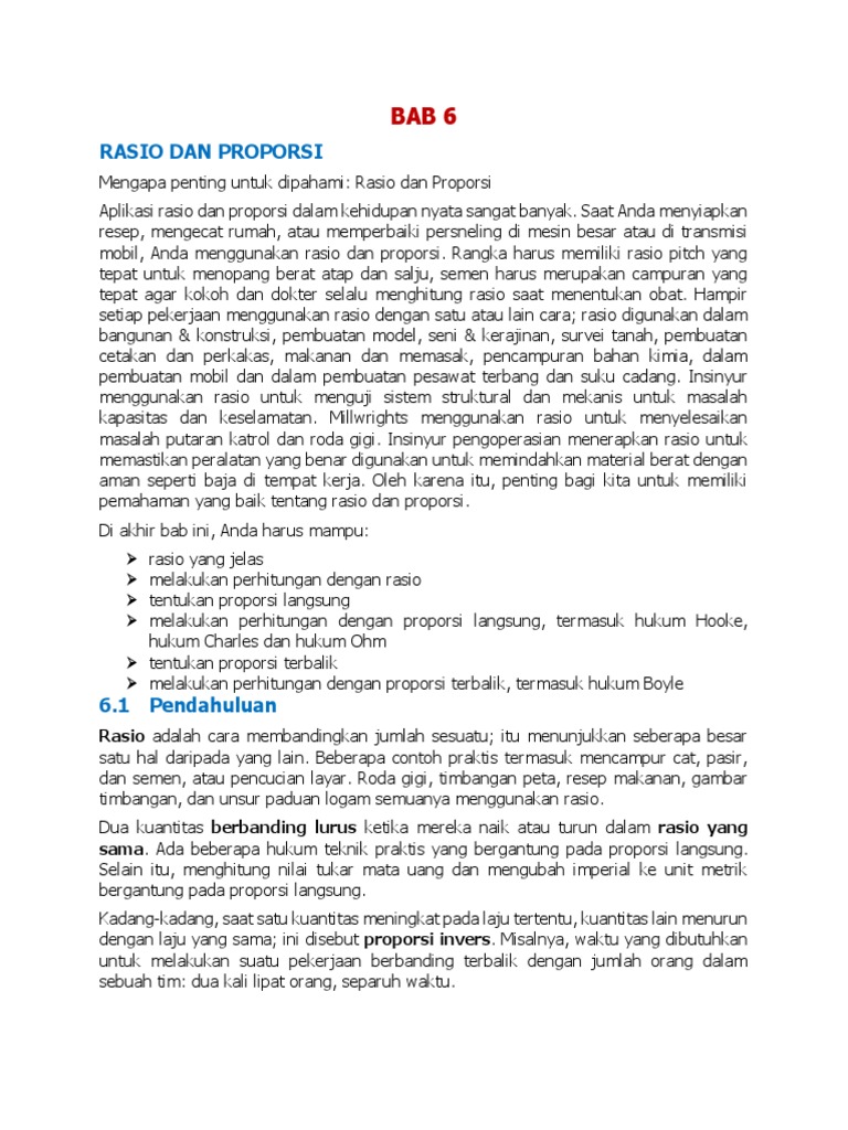 Rasio dan Proporsi dalam Kehidupan Sehari-hari | PDF | Metode & Bahan Ajar