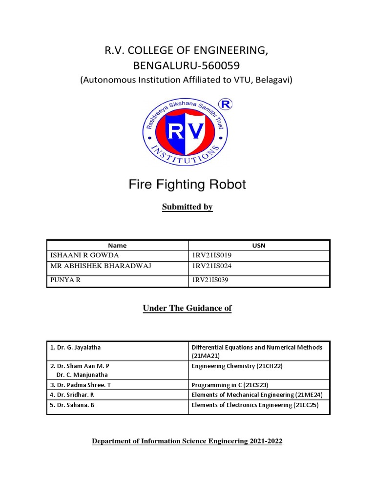 Fire Fighting Robot PDF Fuzzy Logic Logic
