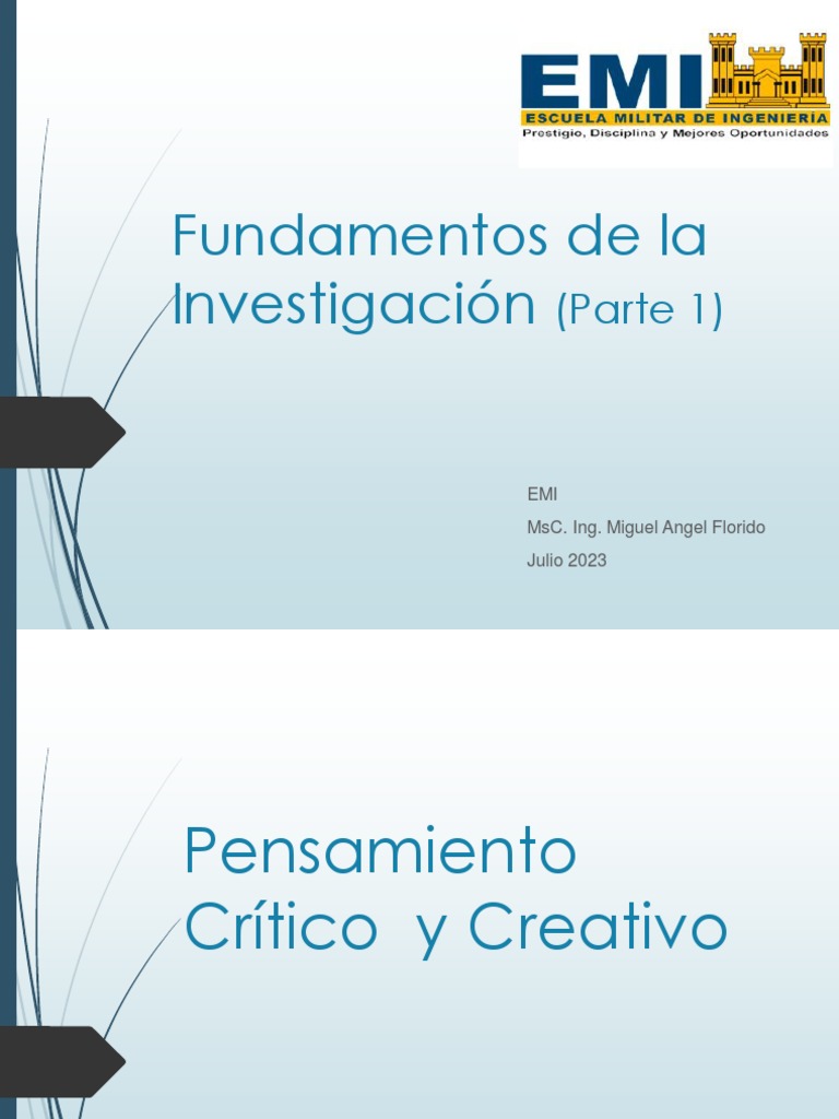 Fundamentos del Pensamiento Crítico y Creativo | PDF | Pensamiento ...
