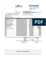 Sales Invoice Calculating Total Blue Theme