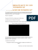 Como Formatear Tu Pc Con Windows Xp
