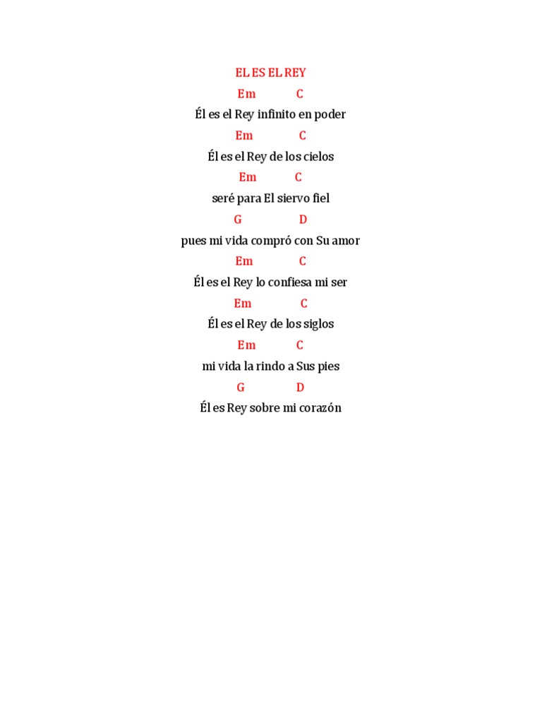 Letras de Canciones sobre la Realeza Divina | PDF | Creencia religiosa ...