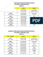 Jadwal Pas