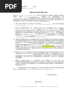 WAIVER Tagalog | PDF
