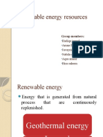 Renewable Energy Resources: Group Members
