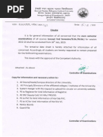 Circular With Tentative Date Sheet