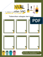 Hijau Kuning Ilustrasi Kreatif Jadwal Piket A4 Dokumen