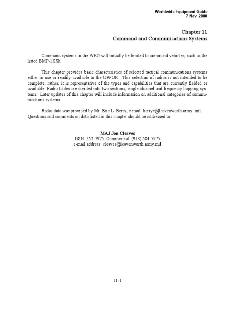 Command and Communications Systems Overview | PDF