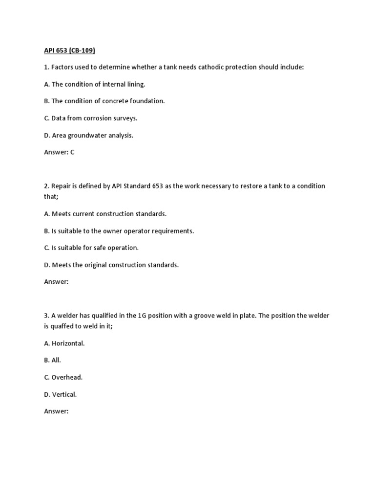 API 653 Standard Overview and Guidelines | PDF | Corrosion | Welding