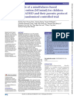 Effects of A Mindfulness-Based Intervention (Mymind) For Children With Adhd and Their Parents: Protocol For A Randomised Controlled Trial