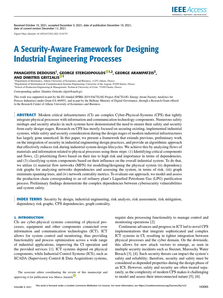 A Security-Aware Framework For Designing Industrial Engineering ...