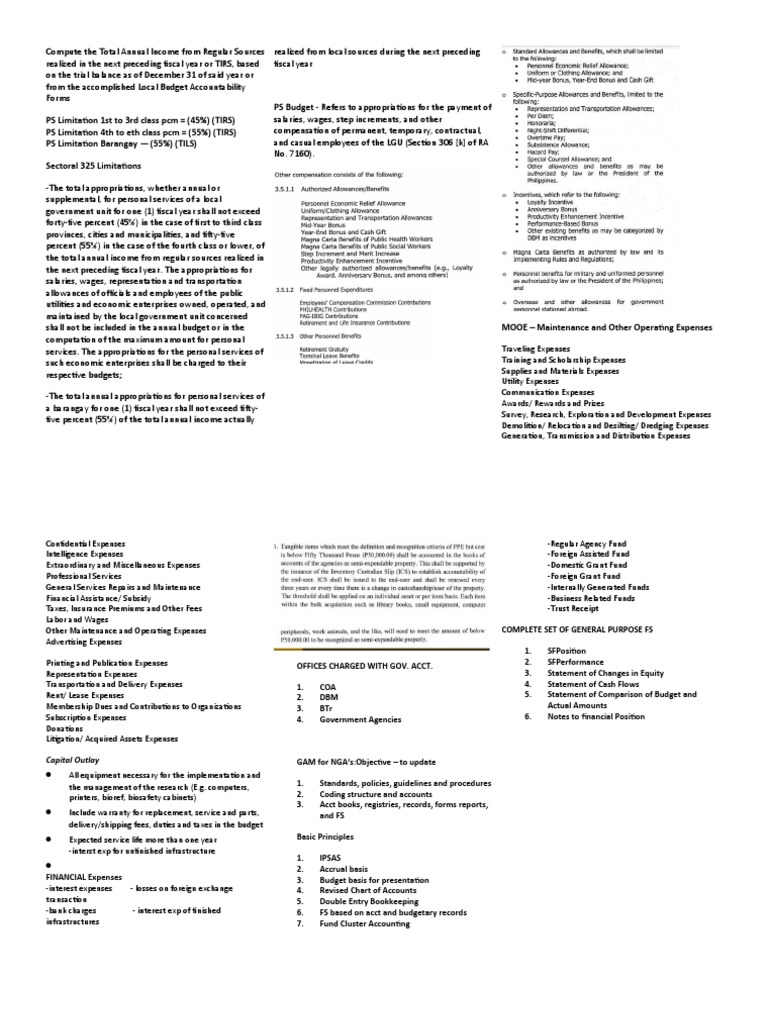 Local Government Budgeting Guidelines | PDF