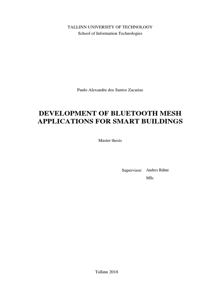 Bluetooth Mesh for Smart Buildings | PDF | Bluetooth | Computer Network