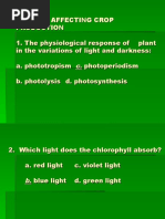 Factors Affecting Crop Production