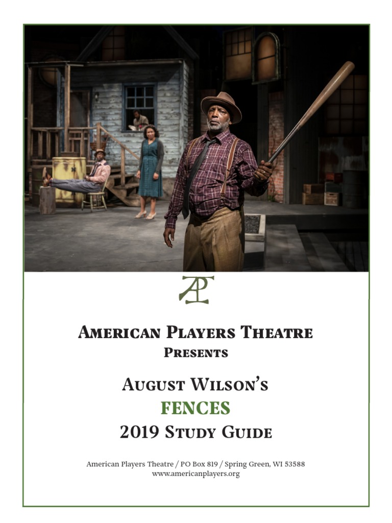 2019 Fences Study Guide PDF Fences (Play)