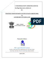 PHL Preliminaryinformationmemorandum