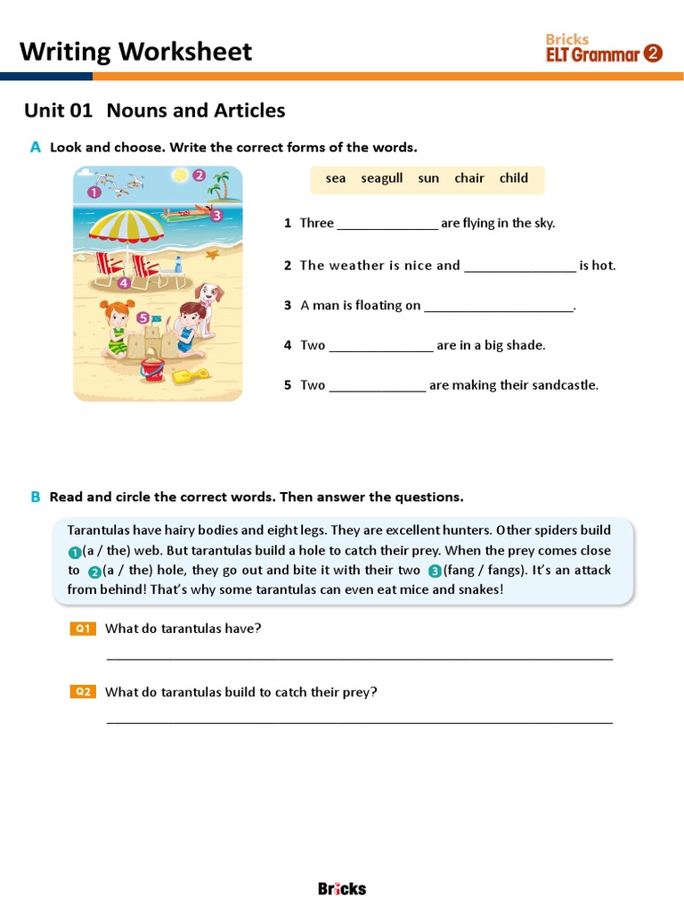 Bricks ELT Grammar - L2 - Writing Worksheet | PDF