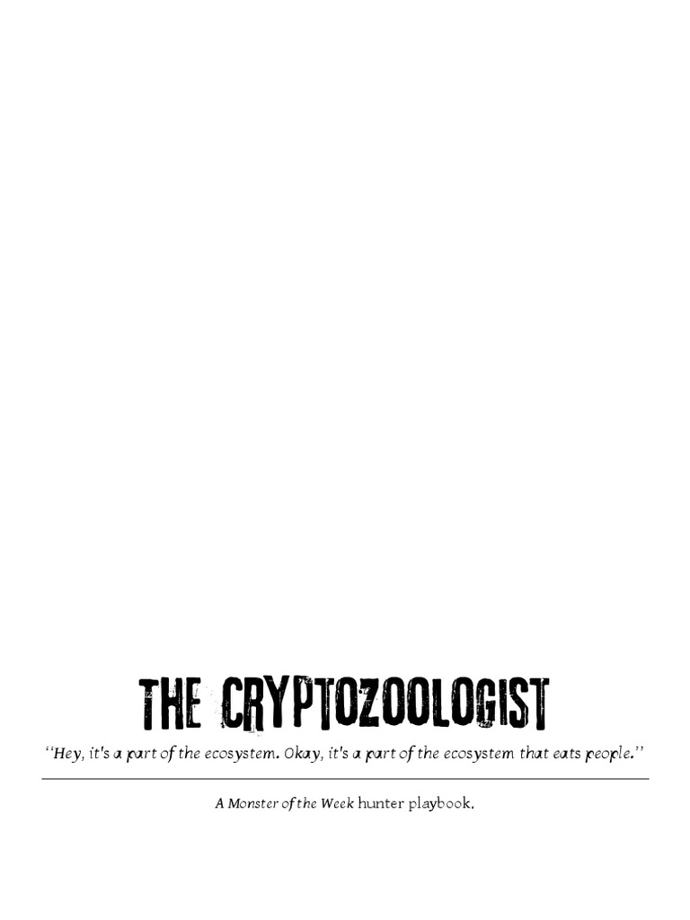 Cryptozoologist PDF