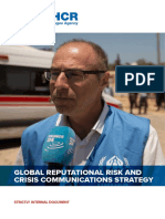 UNHCR Global Reputational Risk and Crisis Communications Strategy 2020
