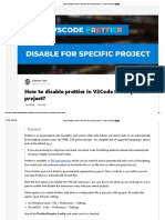 TURN-OfF Prettier For Few Projects