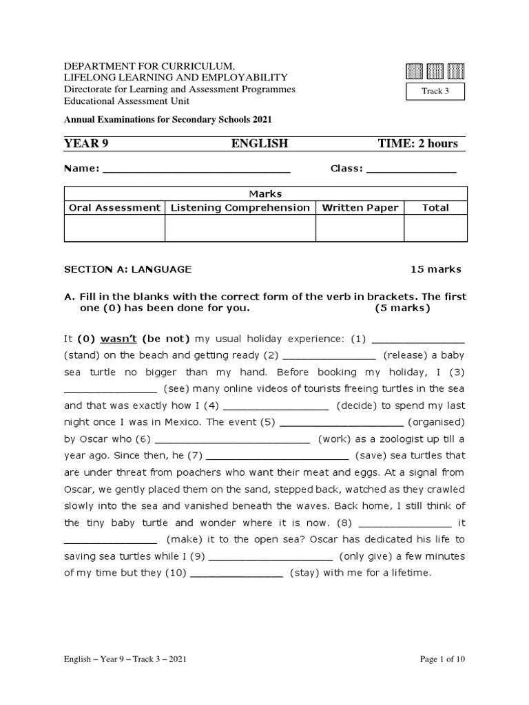 Eng Grammar Pdf Sea Turtle