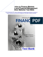 Introduction To Finance Markets Investments and Financial Management 15th Edition Melicher Test Bank