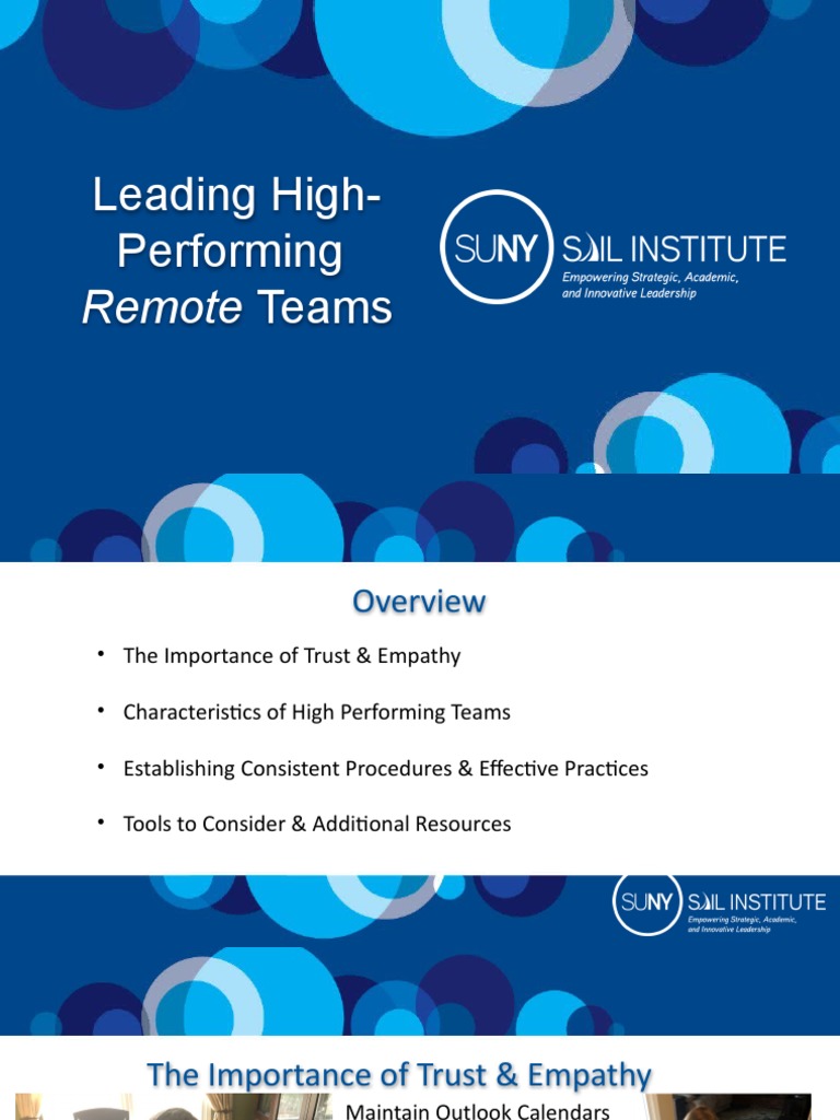 Leading High Performing Remote Teams | PDF | Computing | Human ...