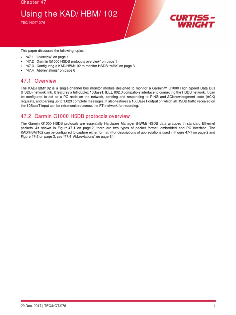 Garmin G1000 HSDB | PDF | Transmission Control Protocol | Computer Network
