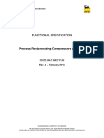 Process Reciprocating Compressors (API 618) : Functional Specification
