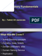 Active Directory Fundamentals: By:-Tabish Ali Jaorawala