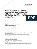 IEEE Guide For In-Service Use, Care, Maintenance, and Testing of Conductive Clothing For Use On Voltages Up To 765 KV Ac and 750 KV DC