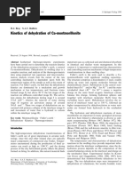 Kinetics of Dehydration of CA-montmorillonite