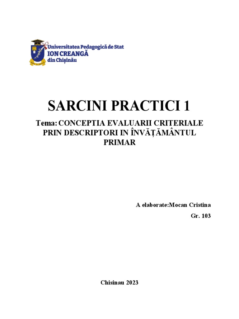 Sarcini Practici 1 Popa | PDF