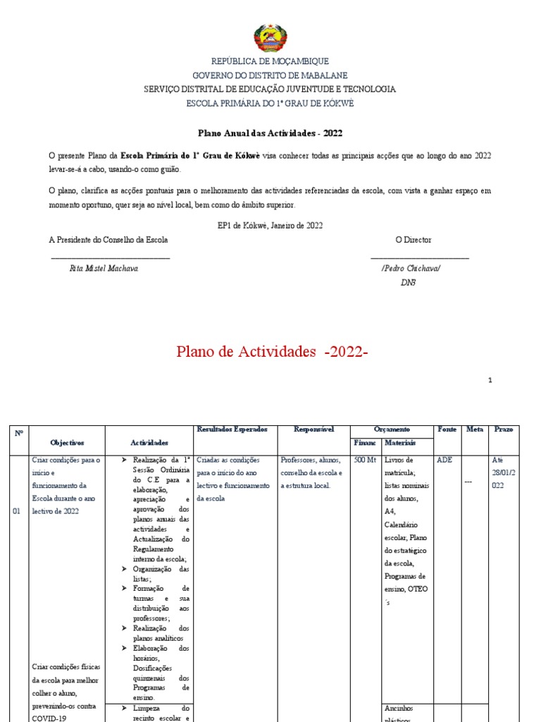plano-anual-das-actividades-escola-2022-pdf-pedagogia-escolas