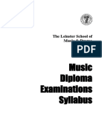 Music Diploma Syllabi