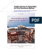 Managing Quality Service in Hospitality 1st Edition Ford Solutions Manual