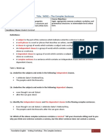 Complex Sentences - Worksheet