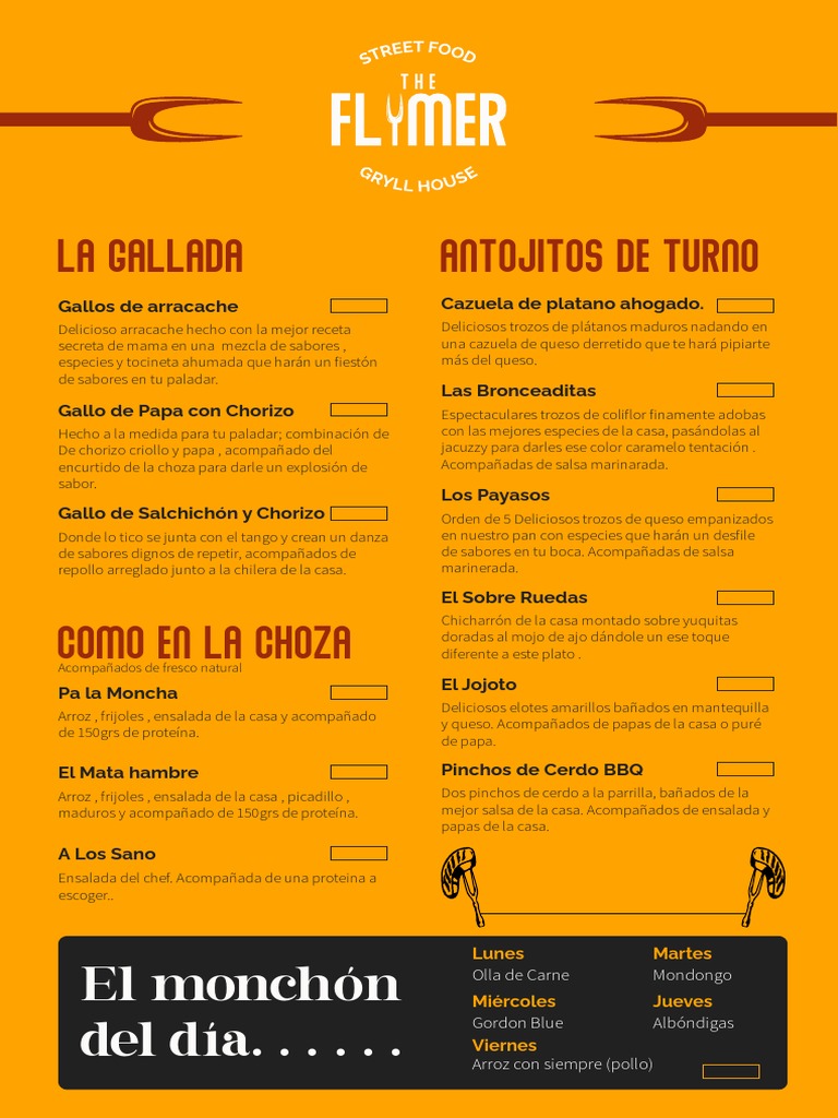 Menú de Antojitos La Gallada | PDF | Alimentos | Cocina de las Americas
