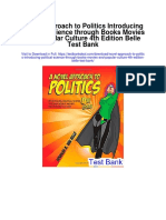 Novel Approach To Politics Introducing Political Science Through Books Movies and Popular Culture 4th Edition Belle Test Bank