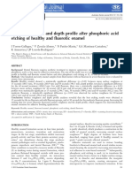 Enamel Roughness and Depth Profile After Phosphoric Acid Etching of Healthy and Fluorotic Enamel