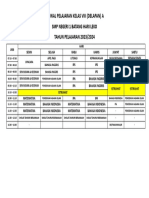 Jadwal Pelajaran Kelas Viii SMP BHL