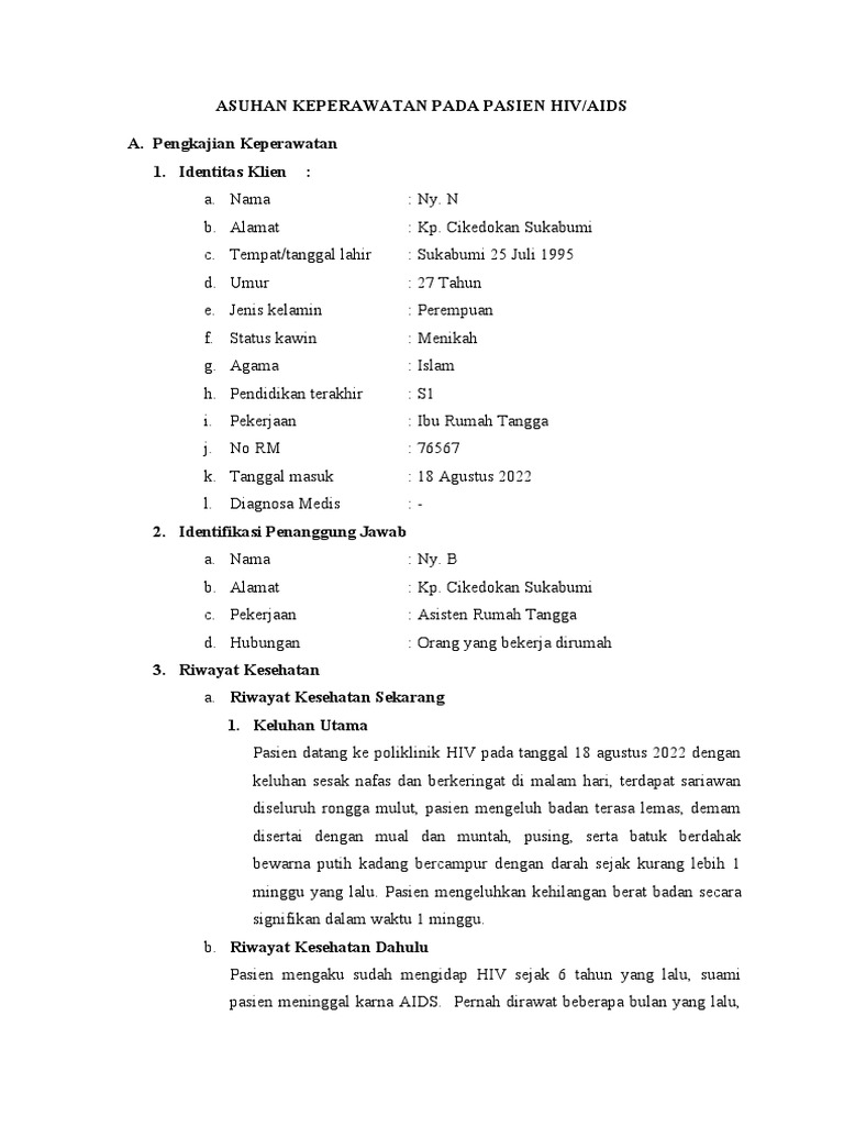 Asuhan Keperawatan Pada Pasien Hiv | PDF | Pengembangan Diri ...